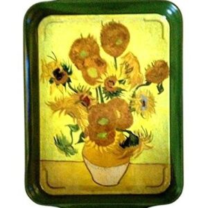 Tray -"Vase of Sunflowers" - by Van Gogh (Tin) 8 1/4" x 5 1/2"