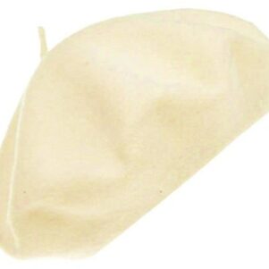 Classic French Beret (Adult) - 100% Wool - Winter Ivory