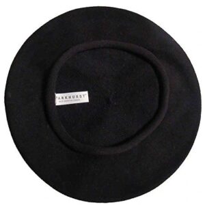 Classic French 11" Diameter Artist's Beret (Adult)- 100% Cotton - Black