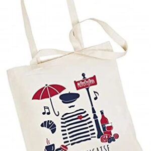 Tote Bag - A la Franciase (Le Marchew Beret) - 100% Cotton - Tissage de L'Quest