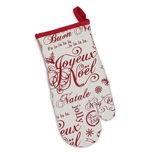 Oven Mitt - "Joyeux Noel" Vintage Christmas Design by DII