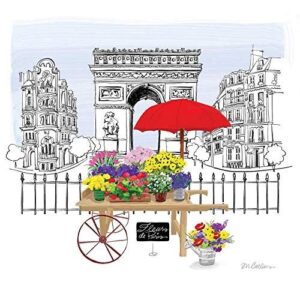 Napkin/Luncheon -"Fleurs de Paris" by Paperproducts Design – 3-Ply Paper Napkins 20ct
