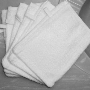Bath Mitts - Package of 6 - (6" x 8") 100% cotton