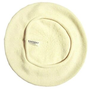Classic French Beret (Adult)- 100% Cotton - Natural/Ivory - 10" Diameter Across Top