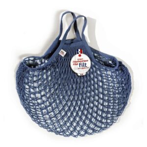 French Market Net Bag - Bleu Jean Color- Medium w/Short Handles
