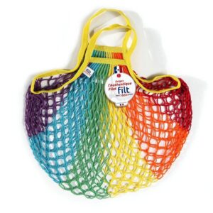 French Market Net Bag - Rainbow Color- Medium w/Short Handles