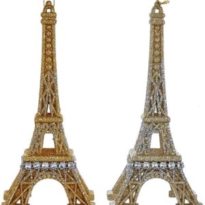 Set of 2 - 6.2-Inch Eiffel Tower Christmas Ornament - Kurt Adler