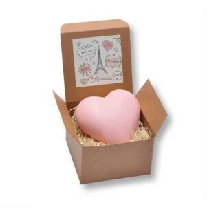 Heart Shaped Soap - Tea Rose Fragrance by La Lavande - 100g Boxed