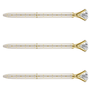 Gem Pens - Ivory/Metallic Dot (1ct)