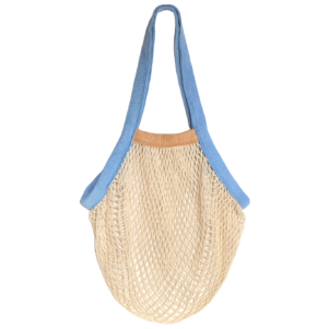 French Market Bag - Color: French Blue/Wheat