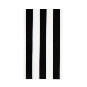 guest towels in a black and white stripe pattern
