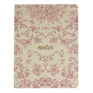 Journal - Red Toile "Notes" Hardcover (6 x 8)